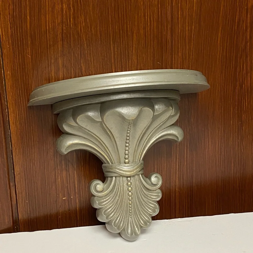 Home Interiors Vintage Fleur De Lis Accent Wall Planter/shelf